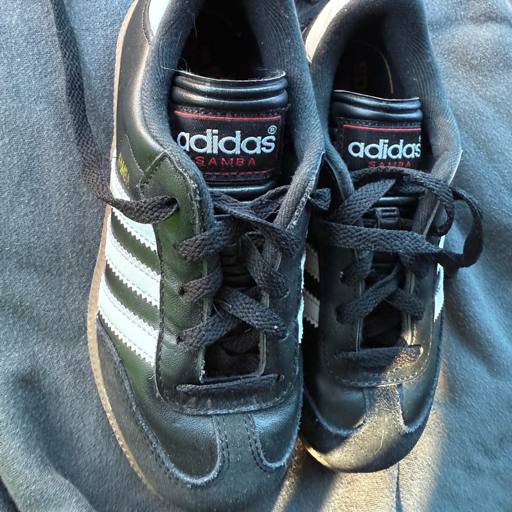Adidas Samba Black and White Youth Sneakers